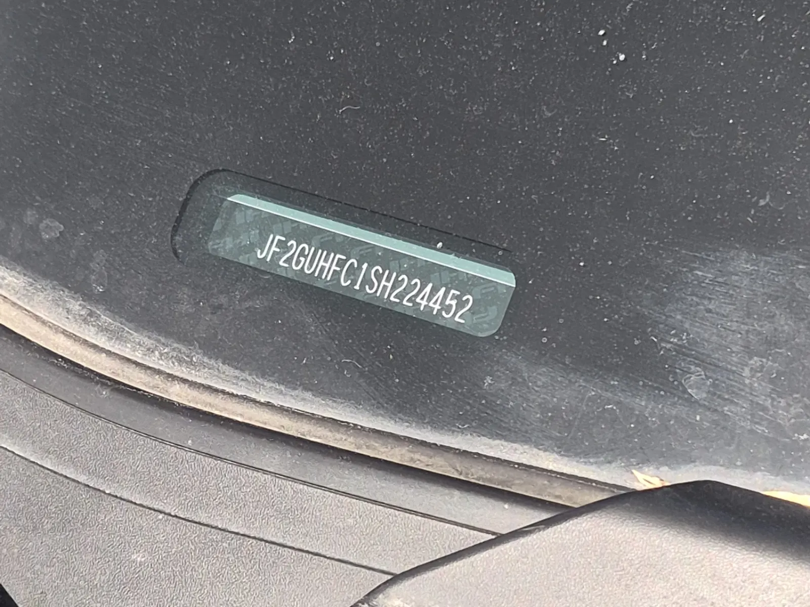 Dash VIN Plate Photo
