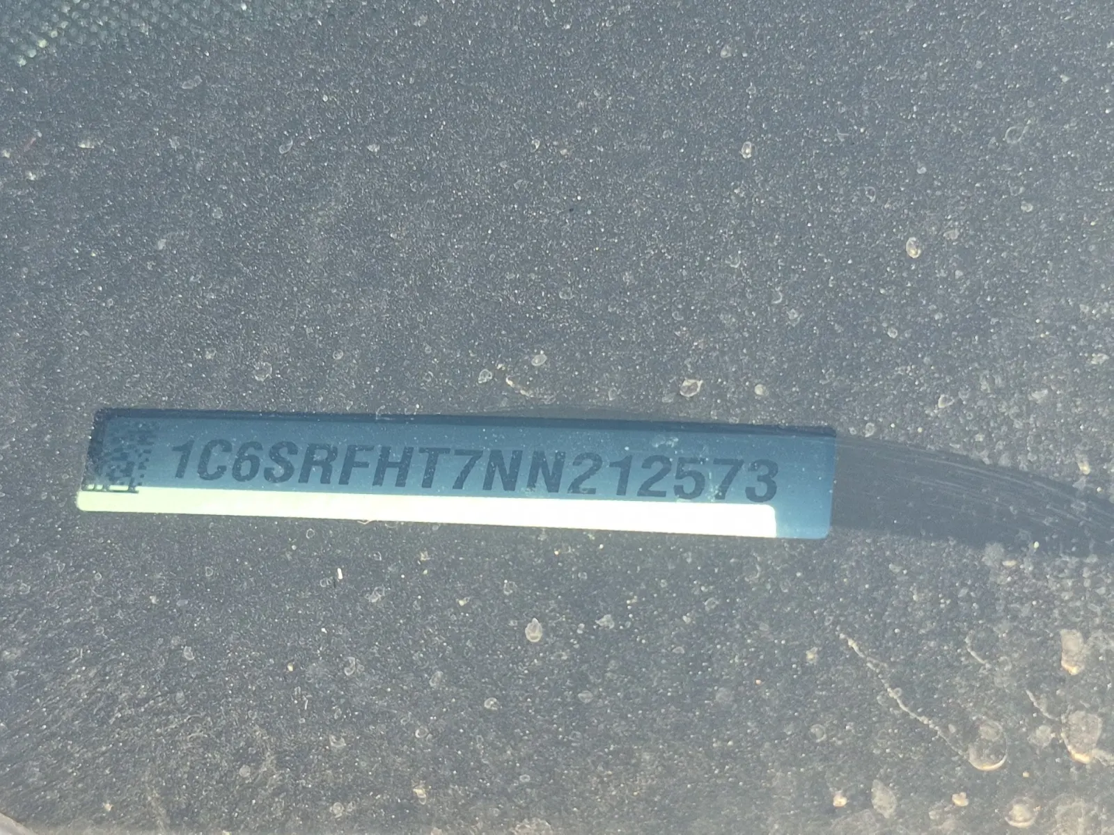 Dash VIN Plate Photo