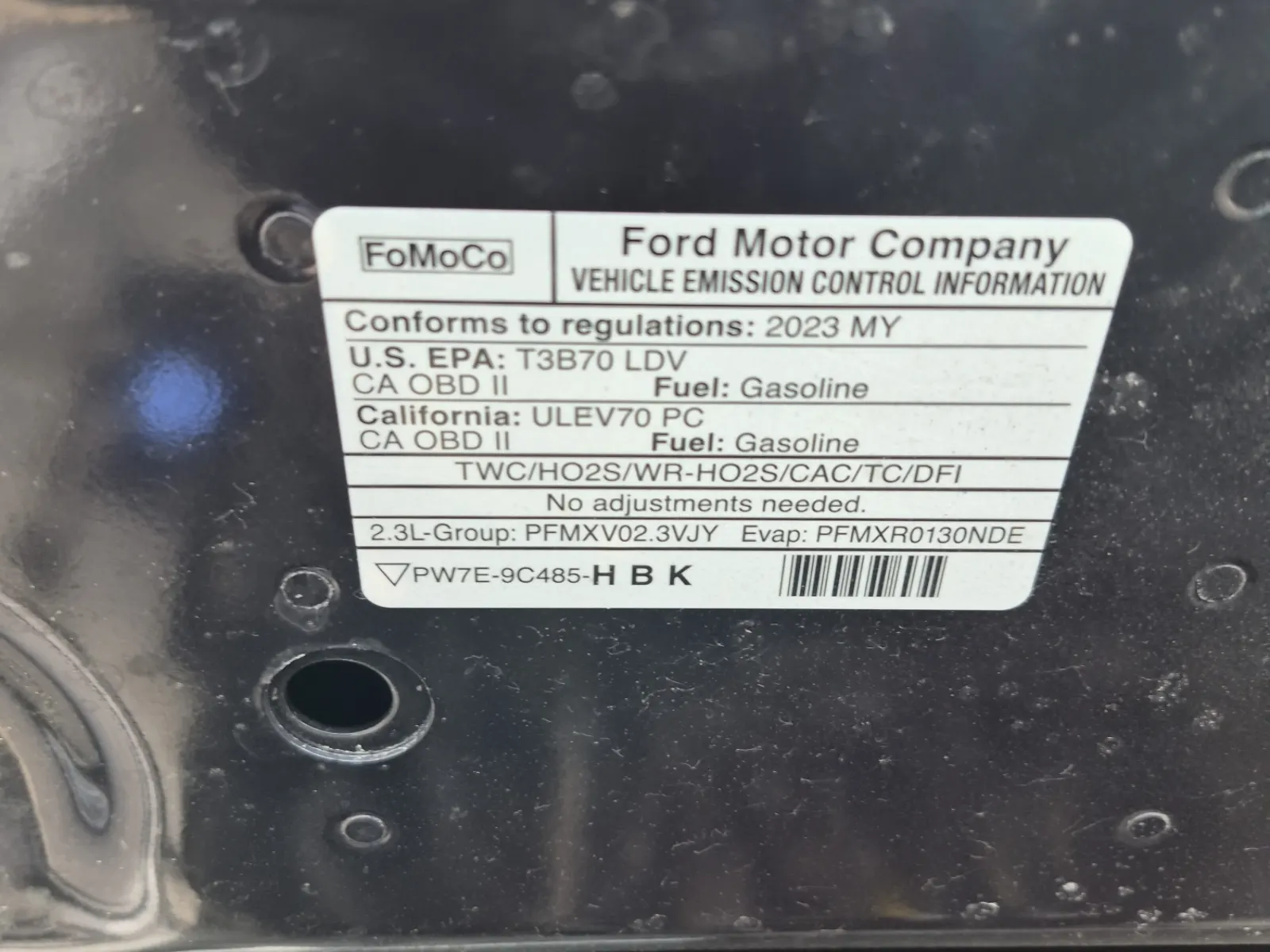 Emission Sticker Photo