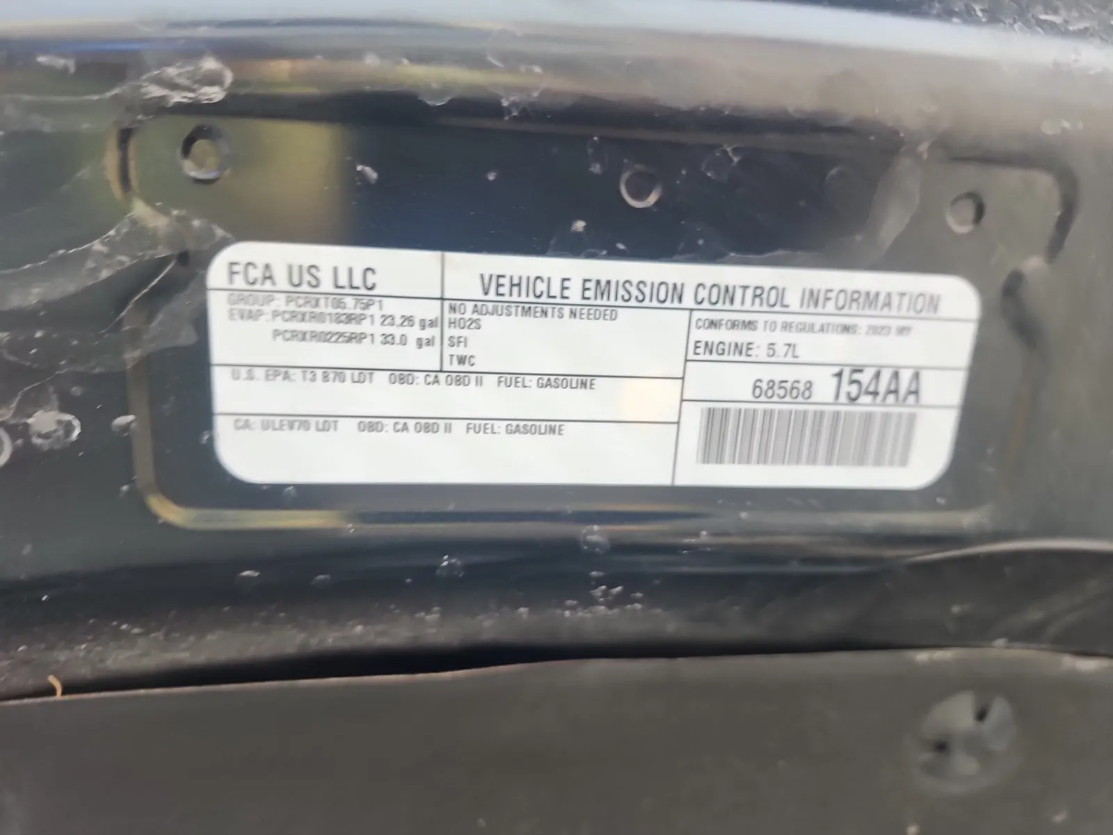 Emission Sticker Photo