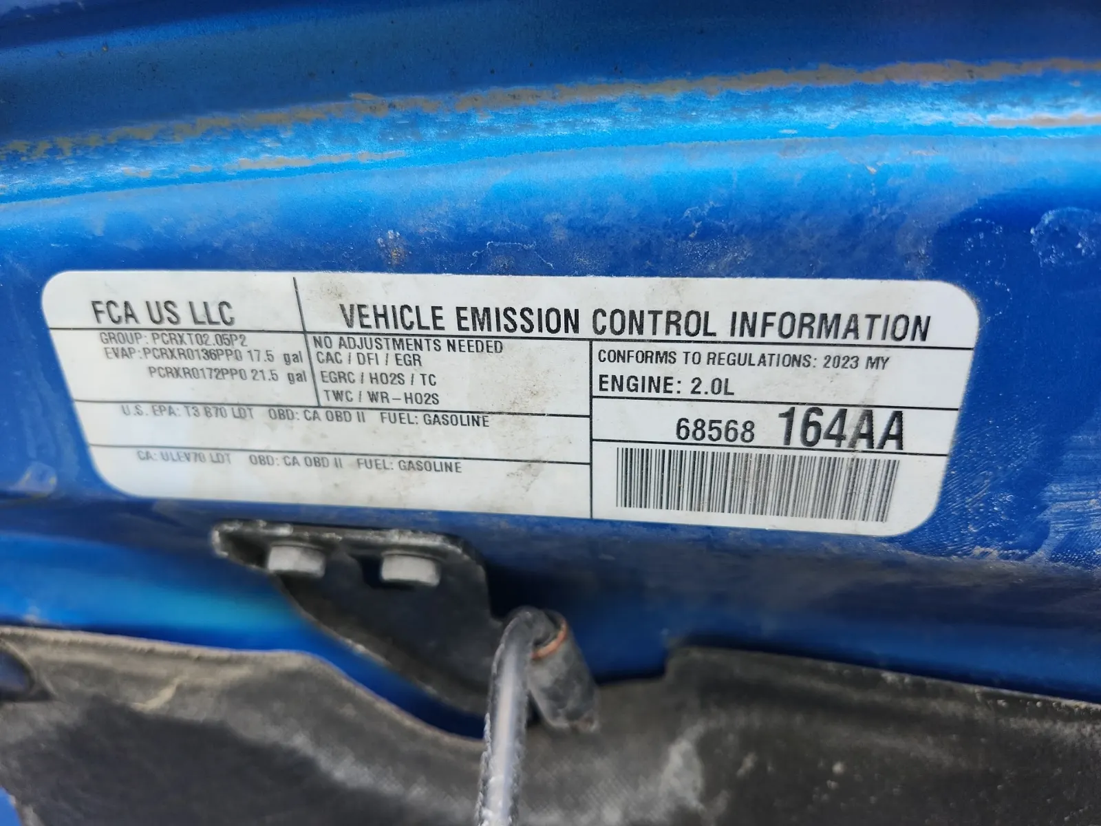 Emission Sticker Photo
