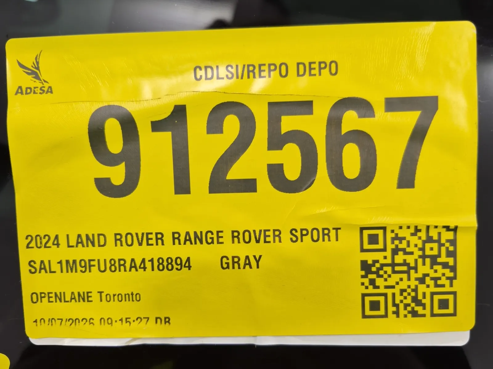 Inventory Label Photo