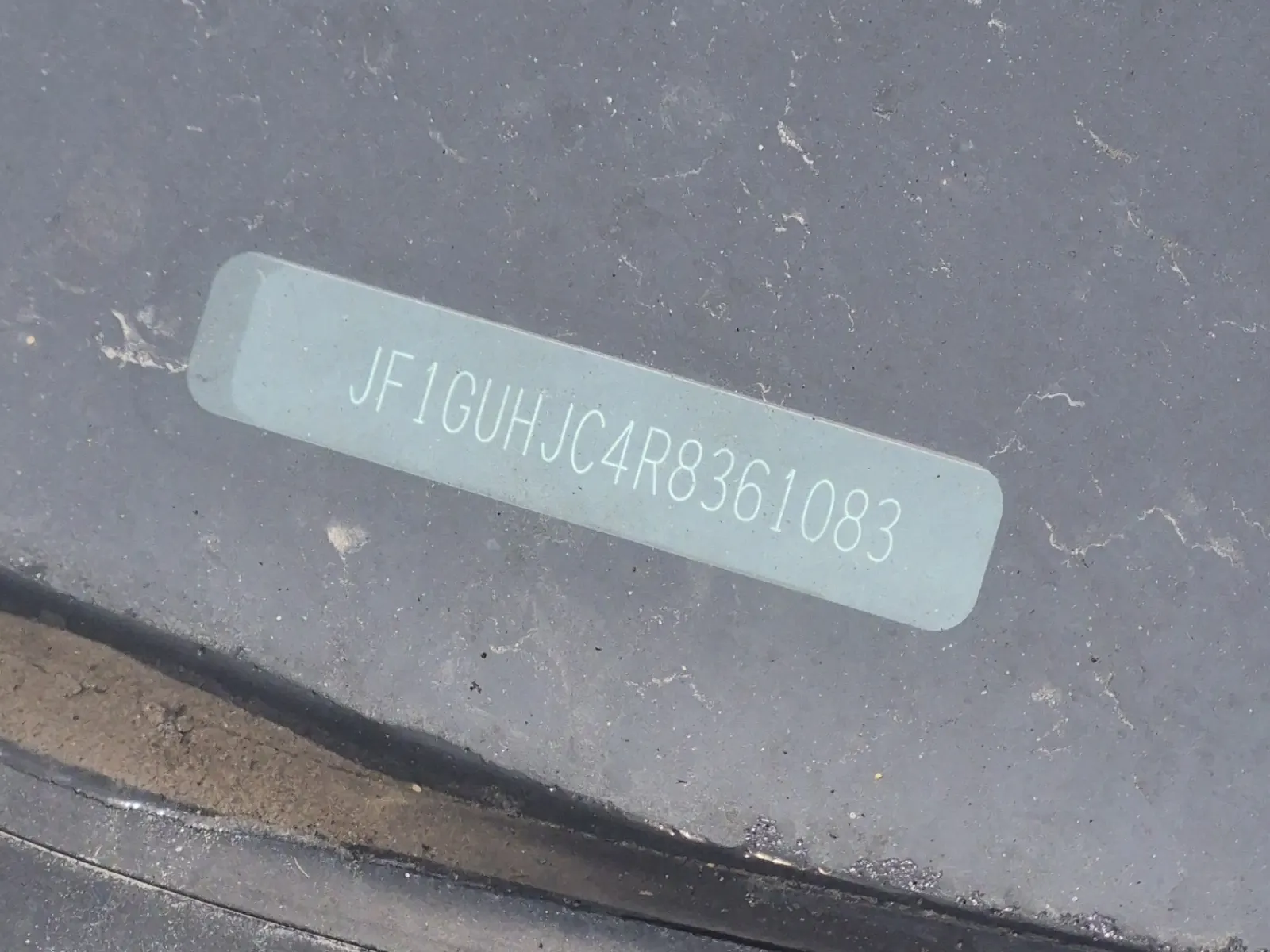 Dash VIN Plate Photo