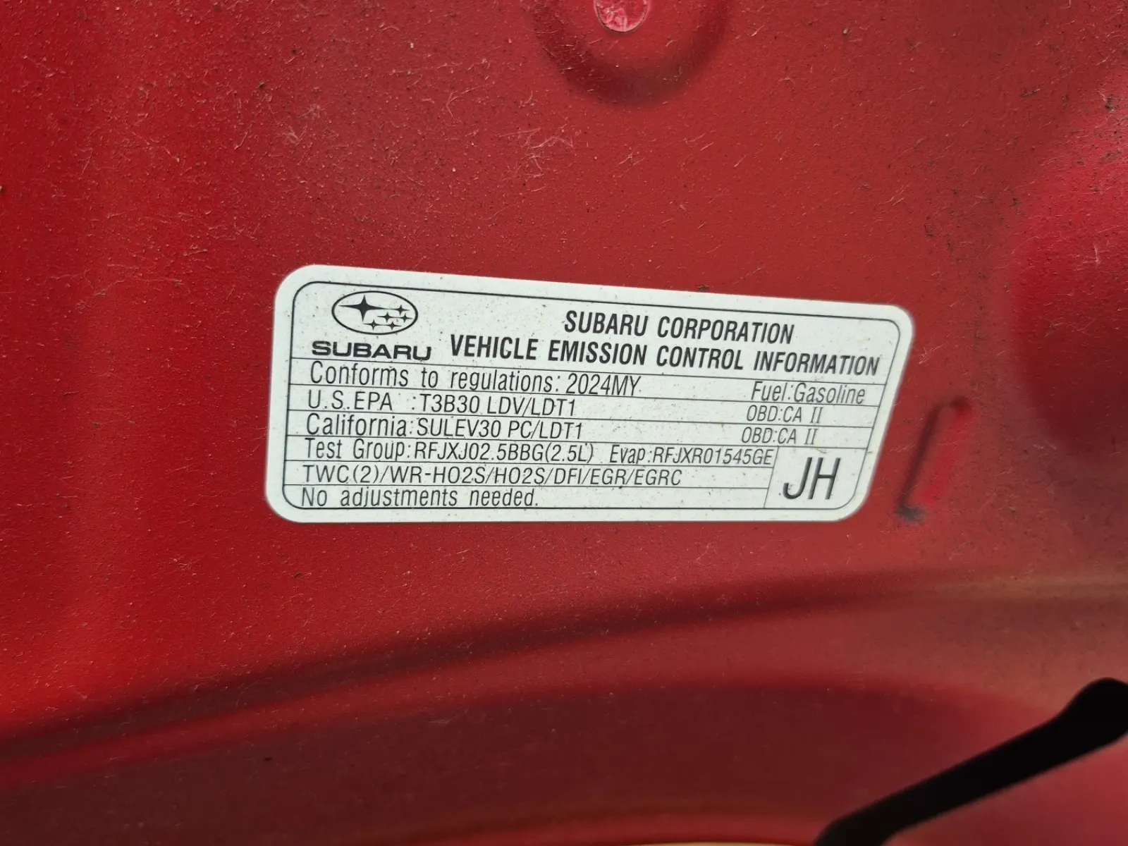 Emission Sticker Photo