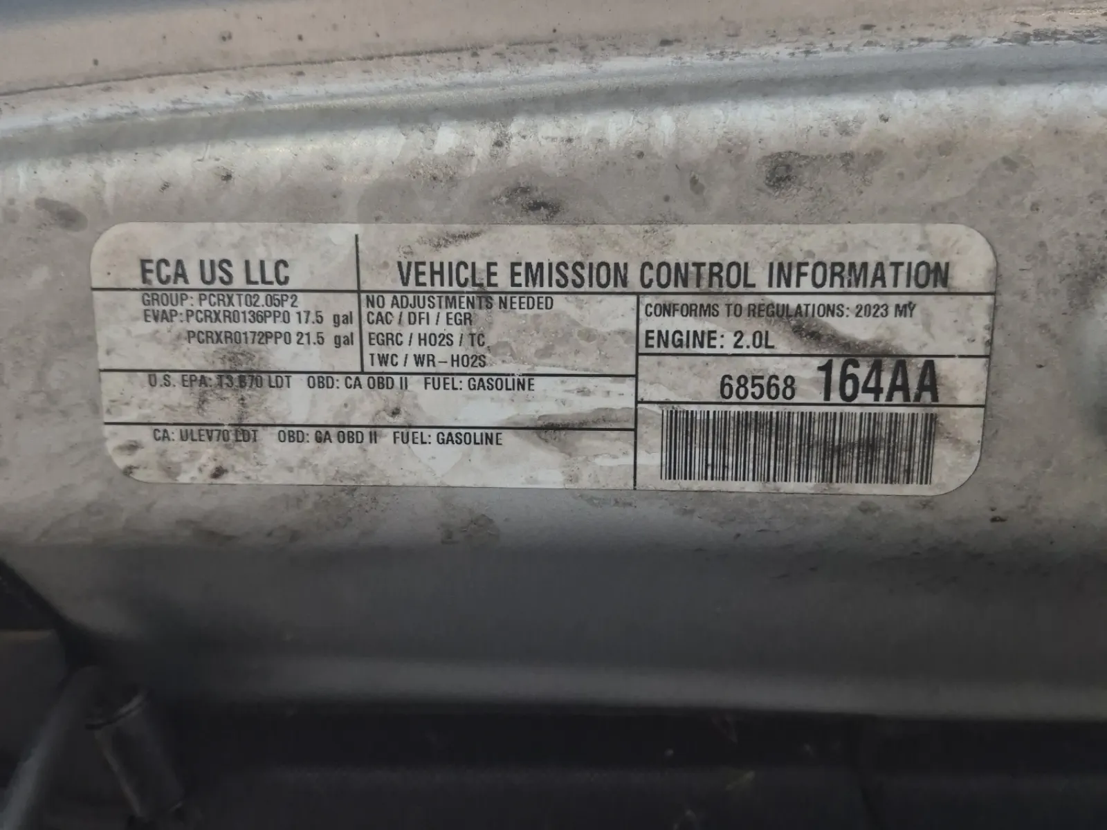 Emission Sticker Photo