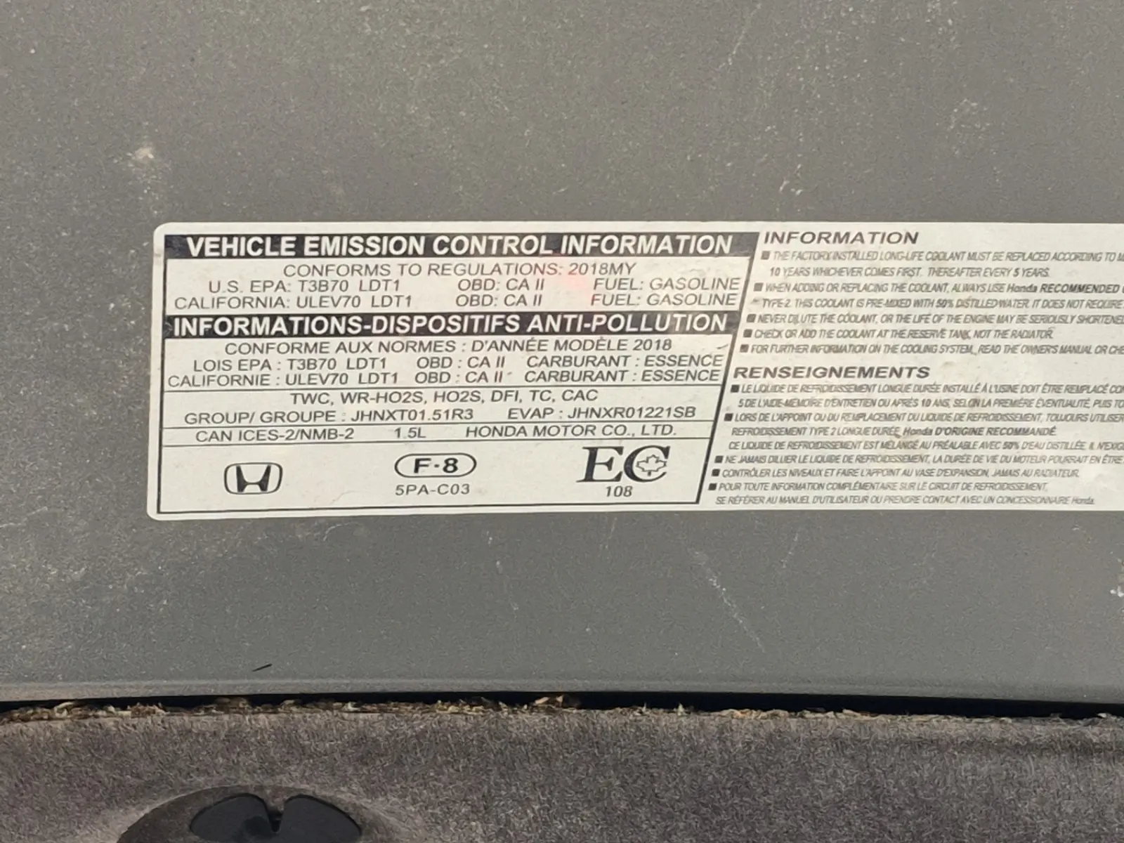 Emission Sticker Photo