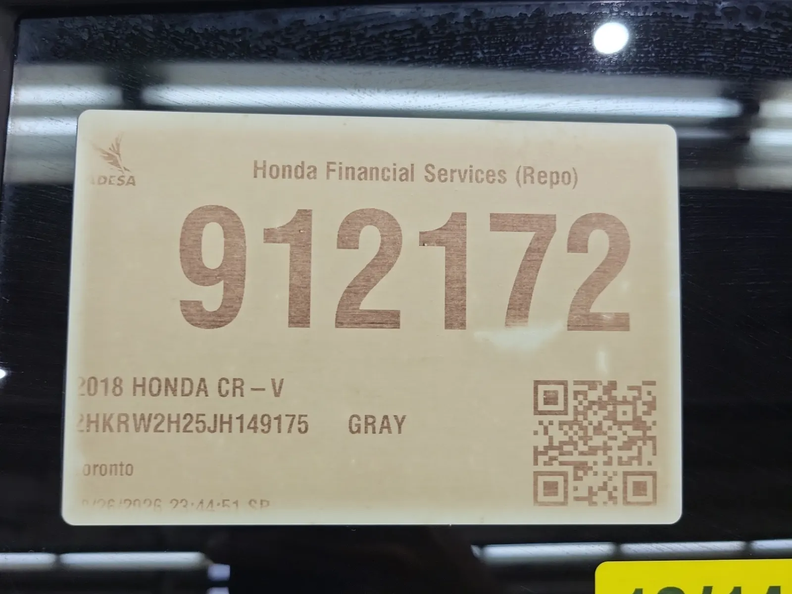 Inventory Label Photo