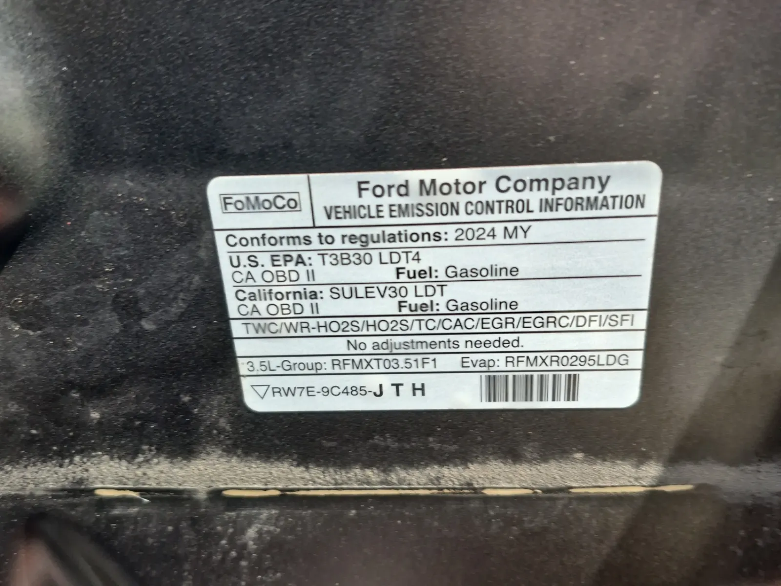 Emission Sticker Photo