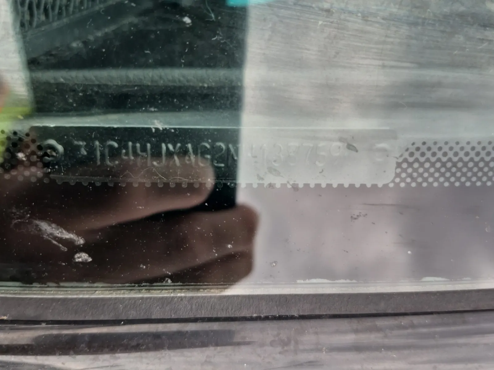Dash VIN Plate Photo