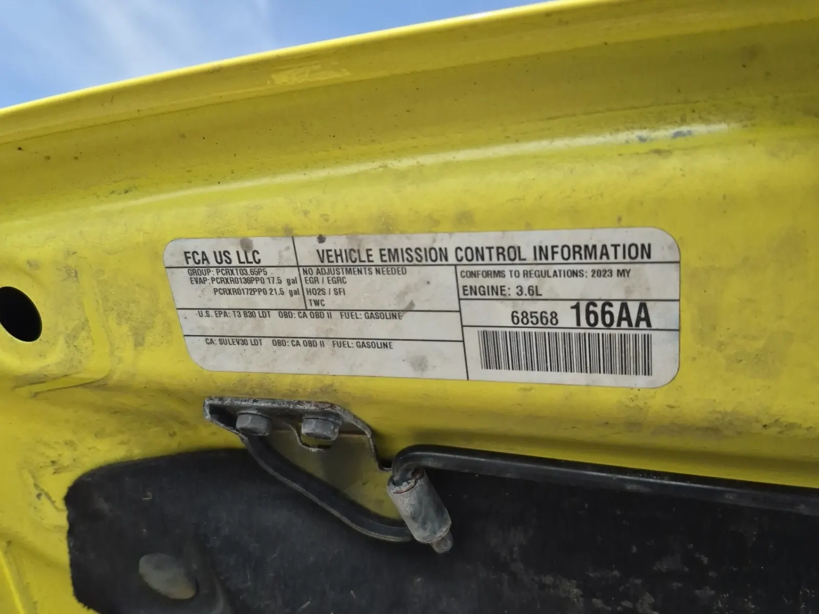 Emission Sticker Photo