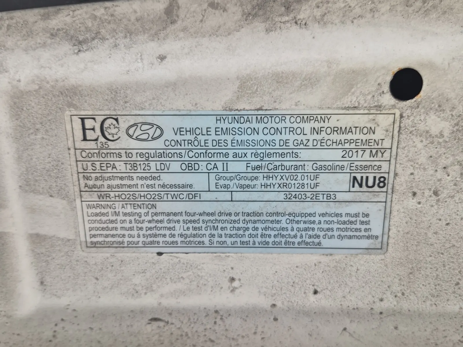 Emission Sticker Photo