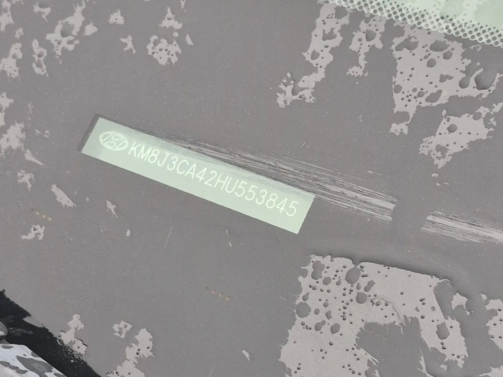 Dash VIN Plate Photo