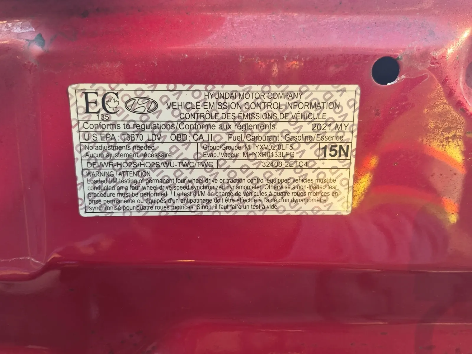 Emission Sticker Photo