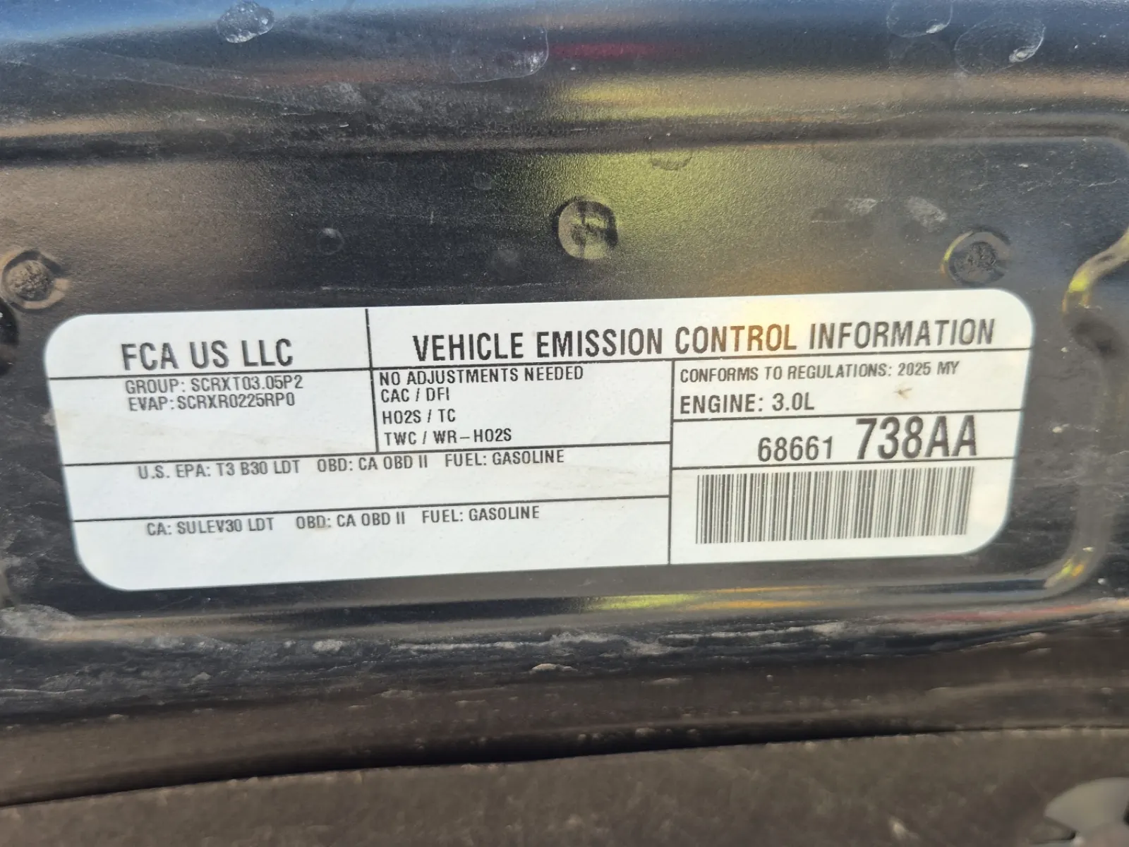 Emission Sticker Photo