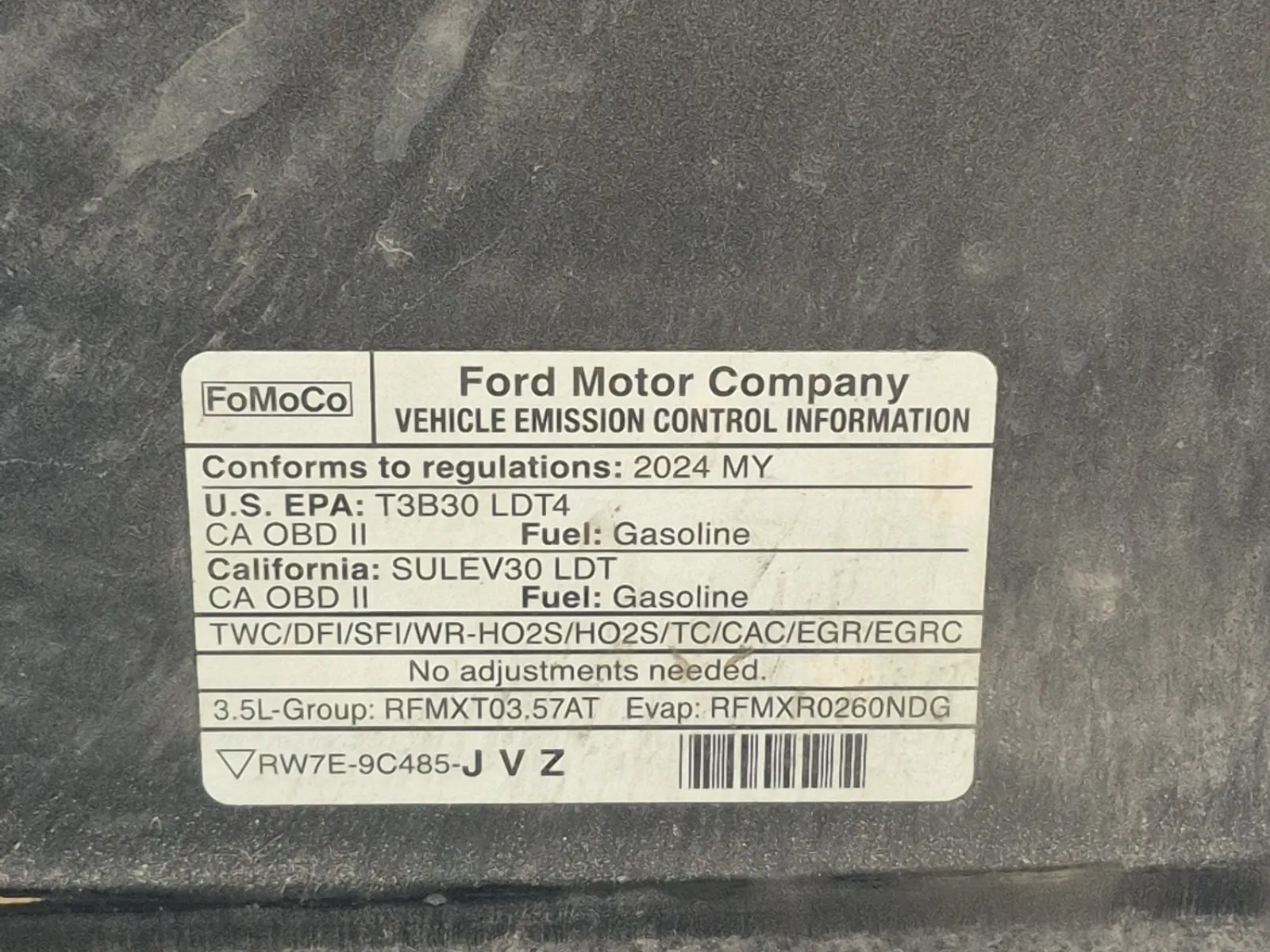 Emission Sticker Photo