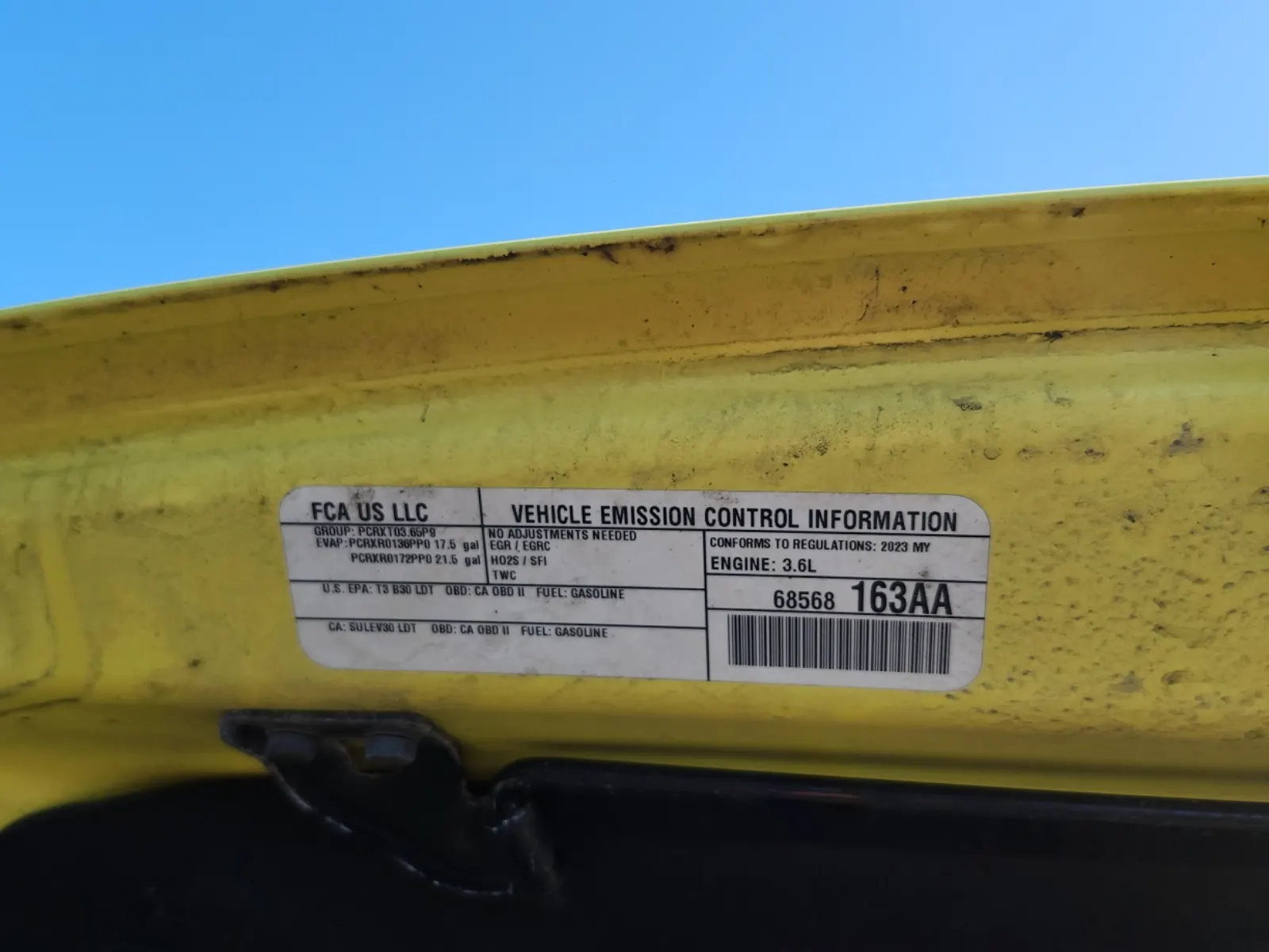 Emission Sticker Photo