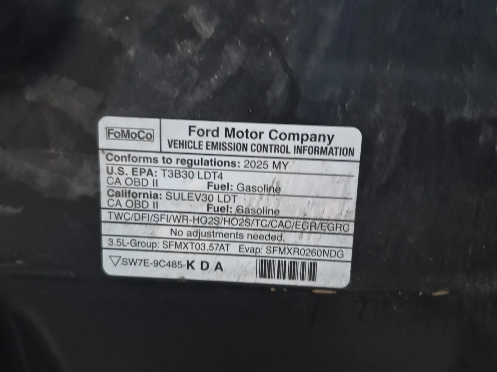 Emission Sticker Photo