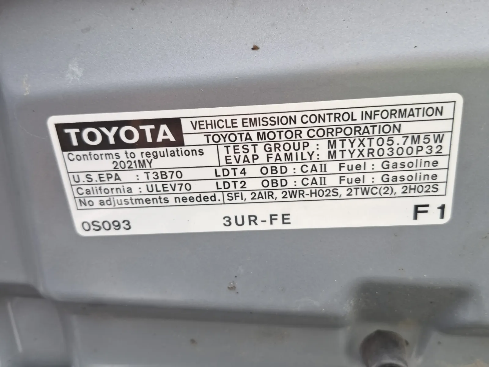 Emission Sticker Photo