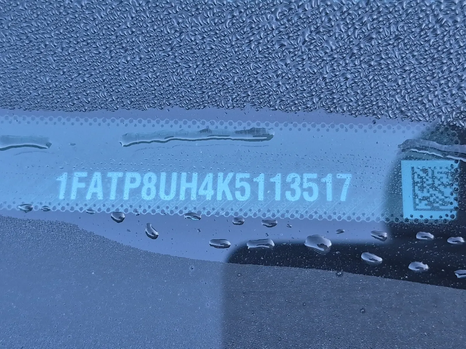 Dash VIN Plate Photo