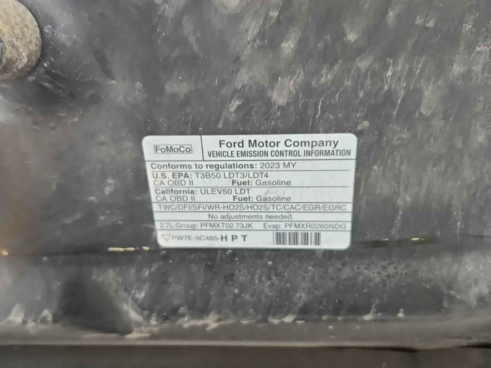 Emission Sticker Photo