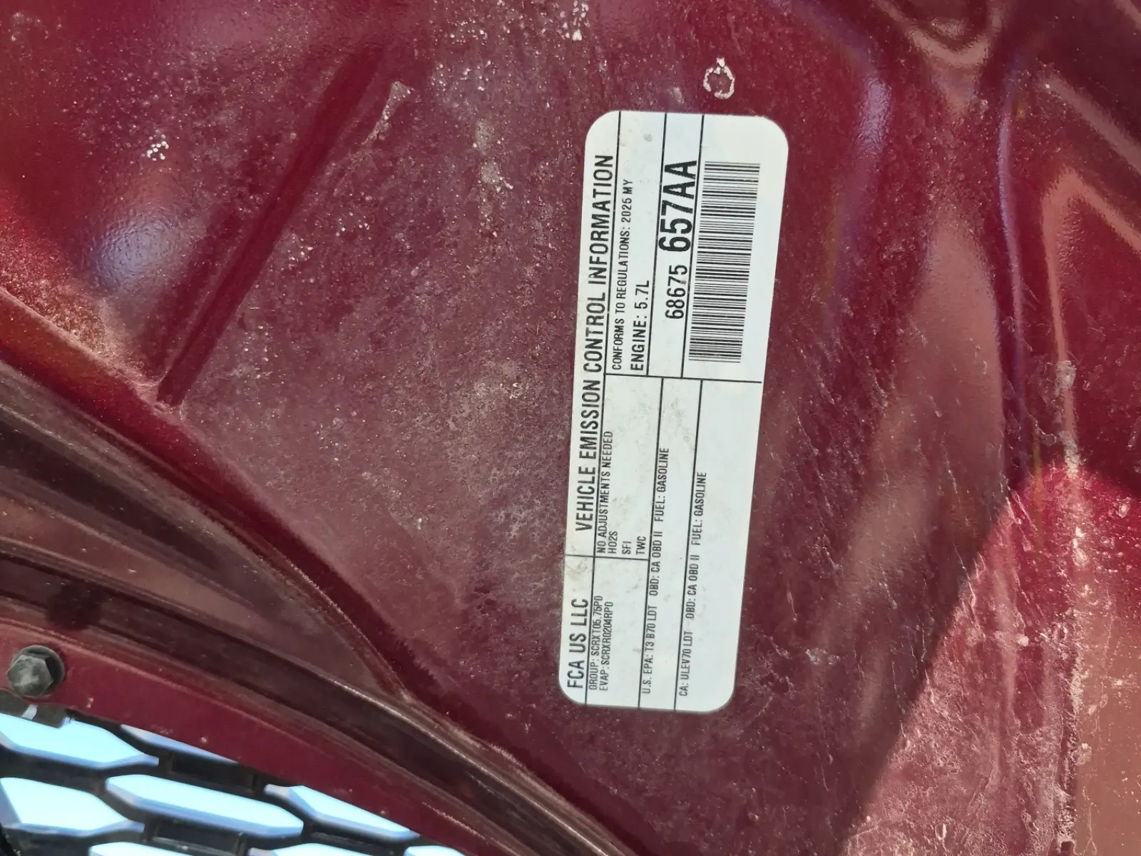 Emission Sticker Photo