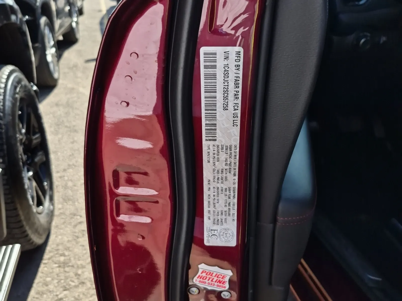 VIN Sticker Photo
