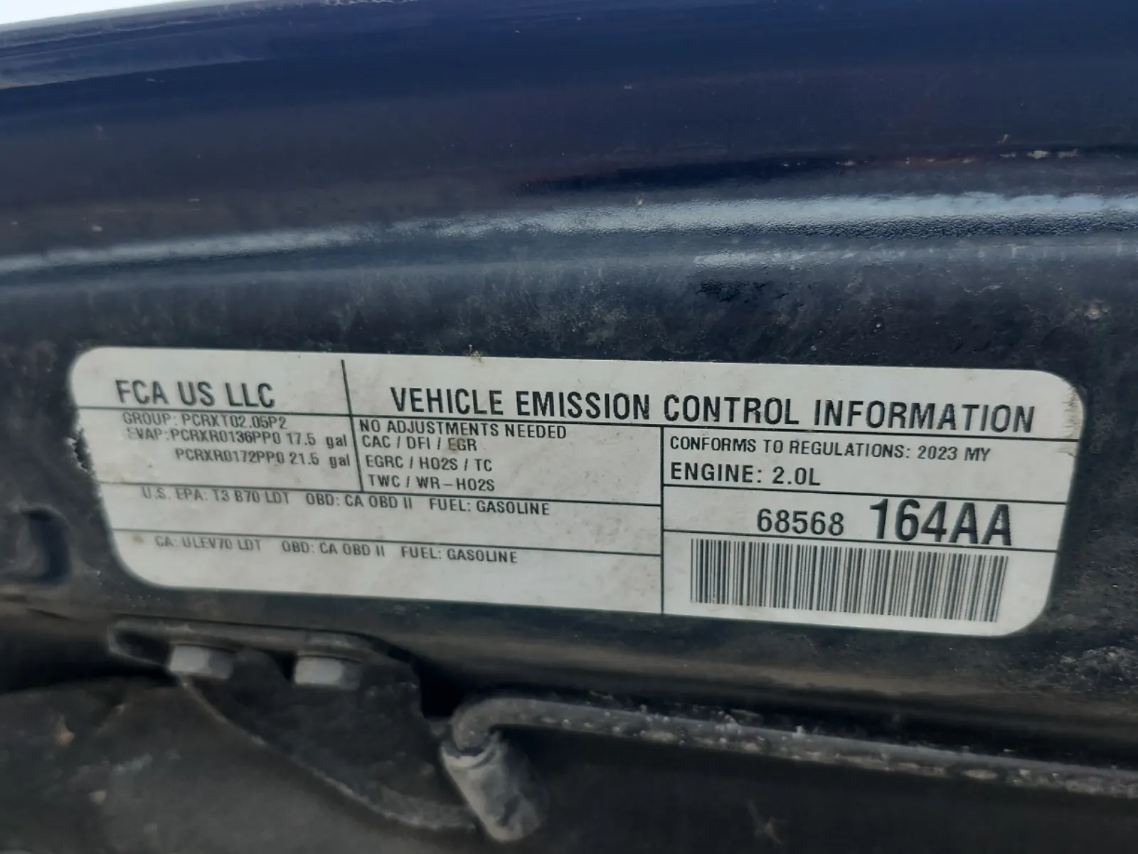Emission Sticker Photo