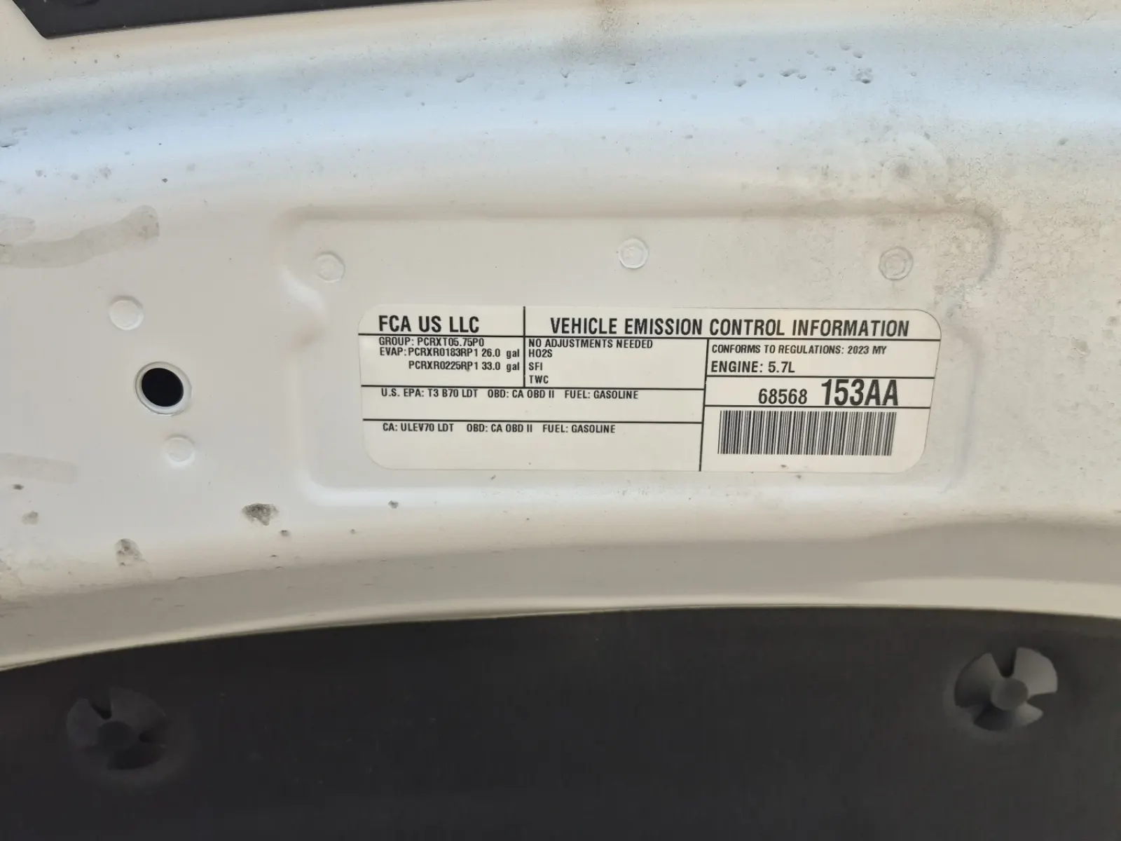 Emission Sticker Photo