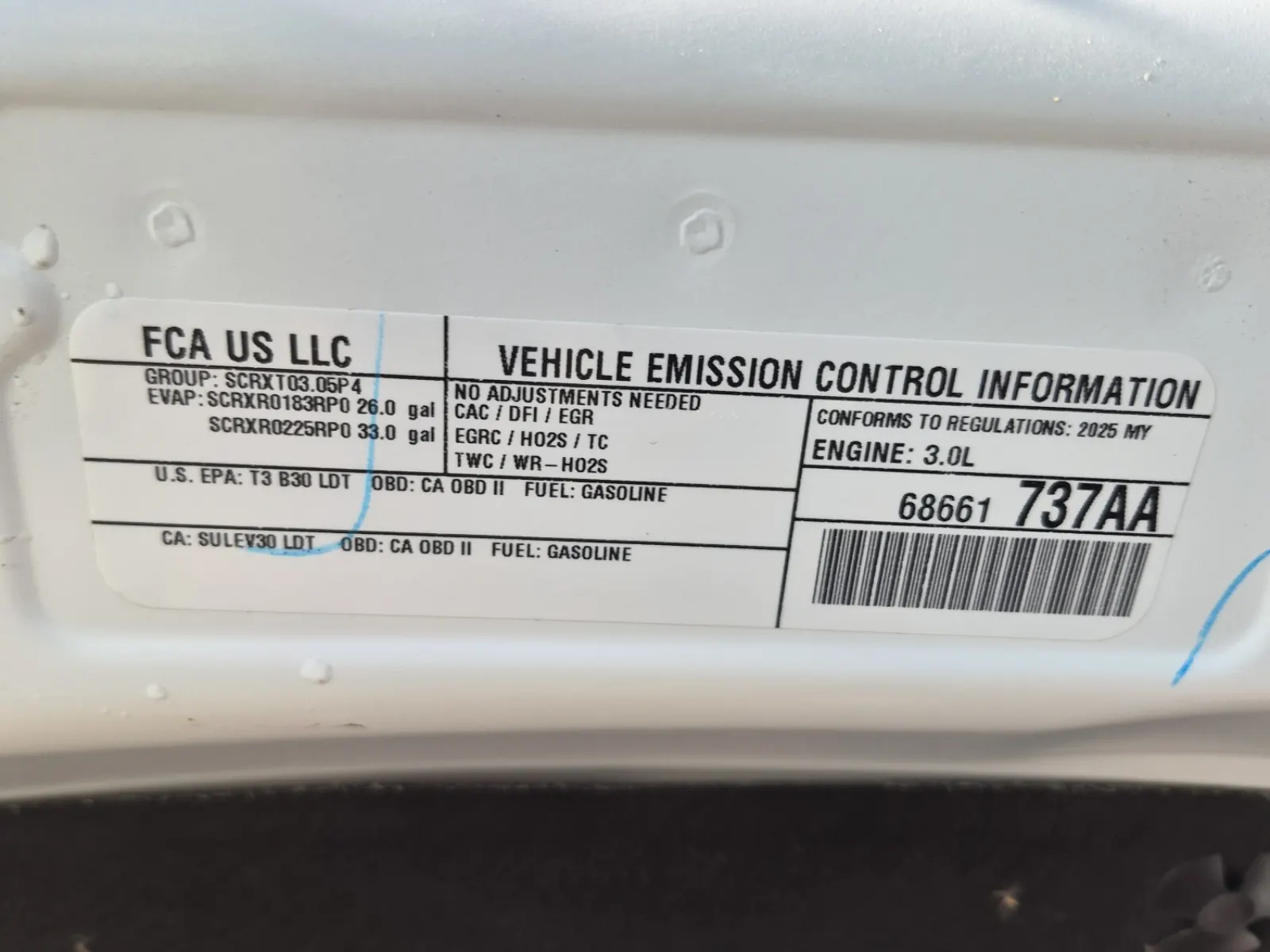 Emission Sticker Photo