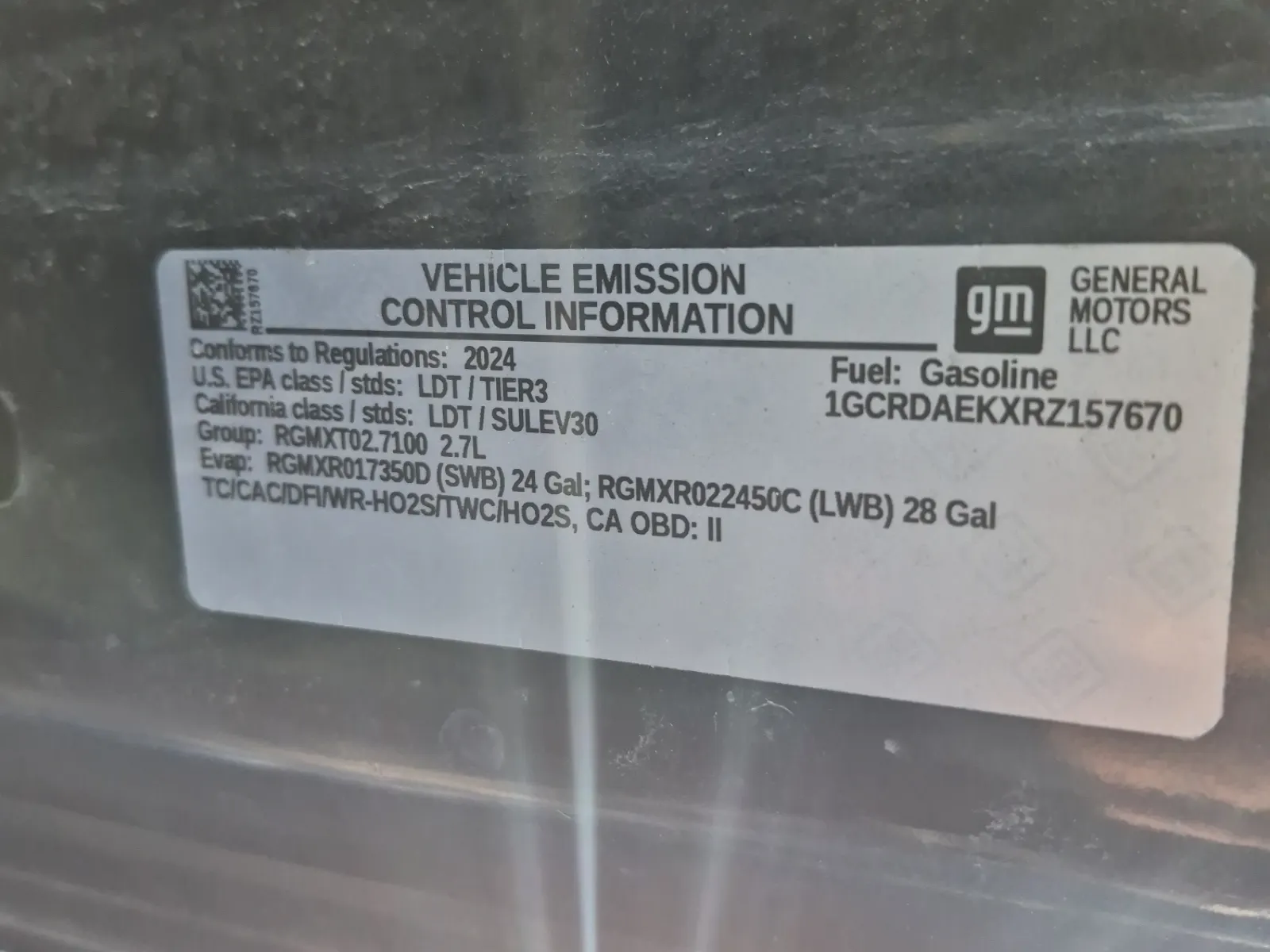 Emission Sticker Photo
