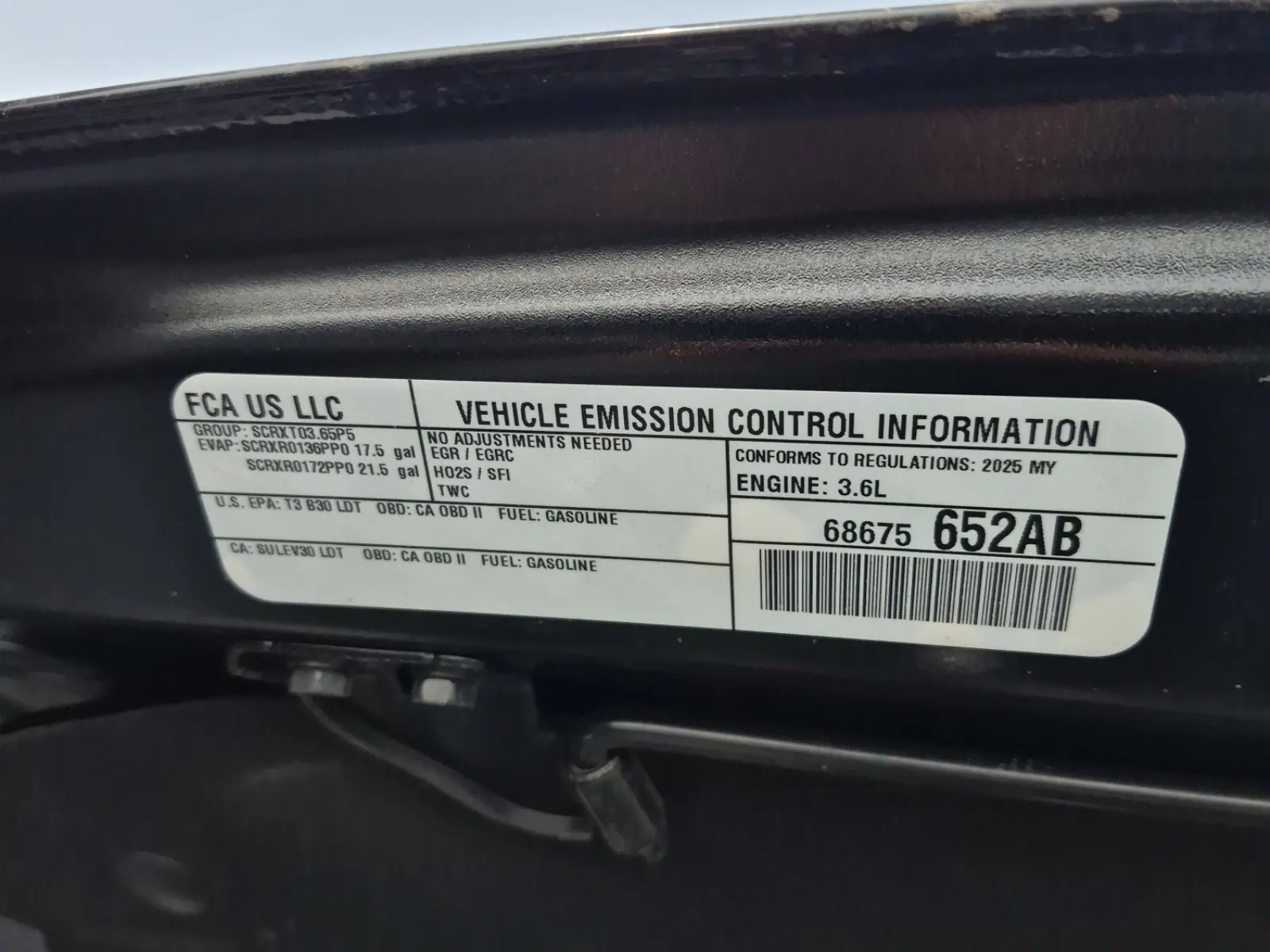 Emission Sticker Photo