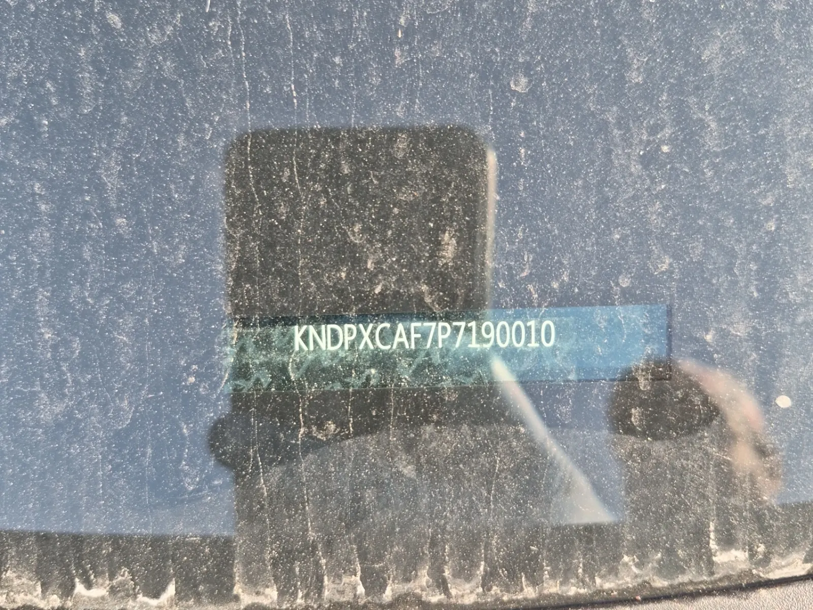 Dash VIN Plate Photo