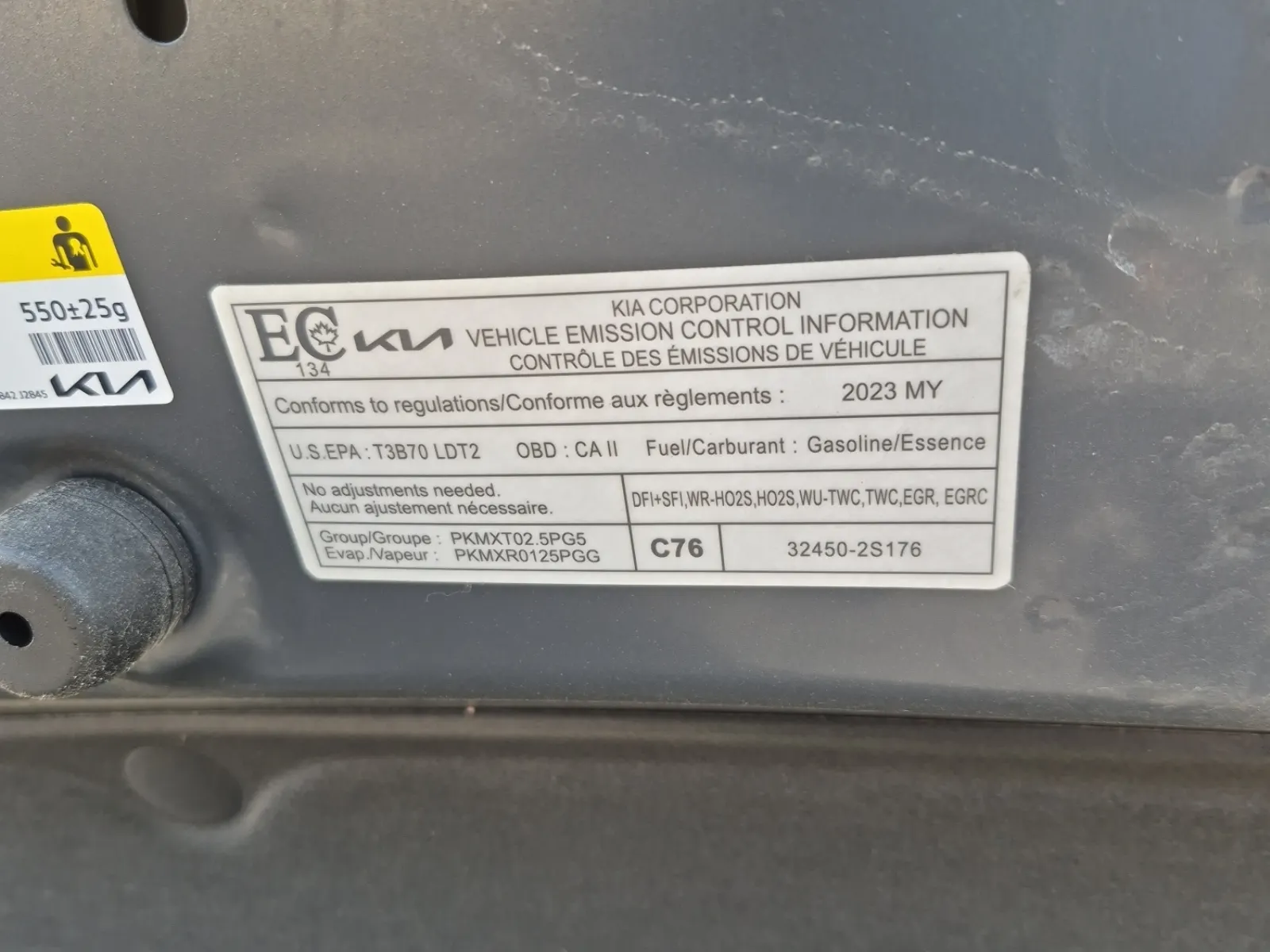 Emission Sticker Photo