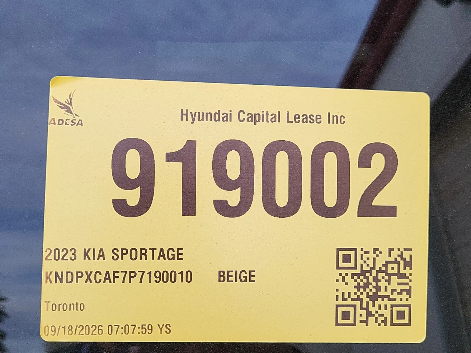 Inventory Label Photo
