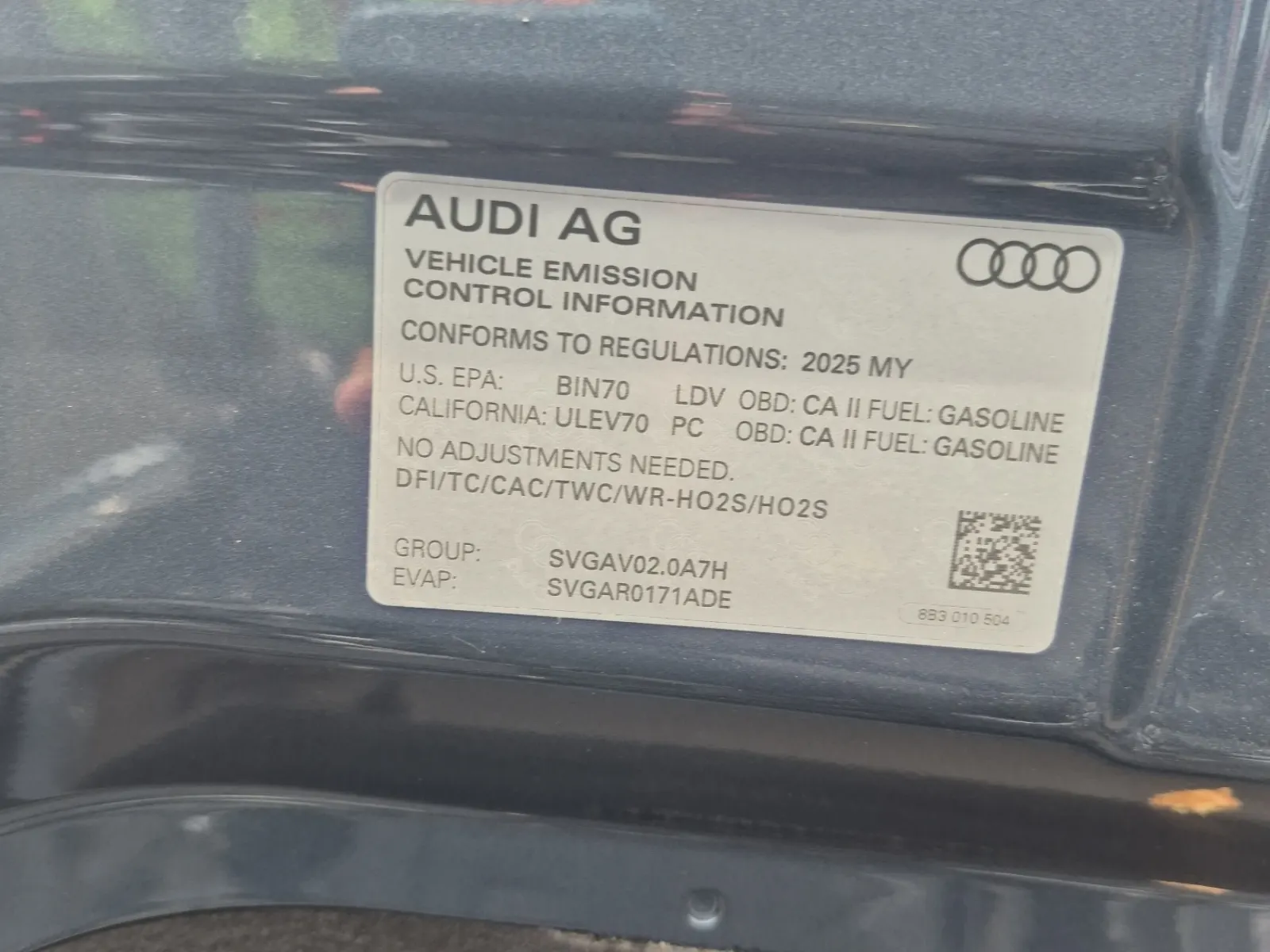 Emission Sticker Photo