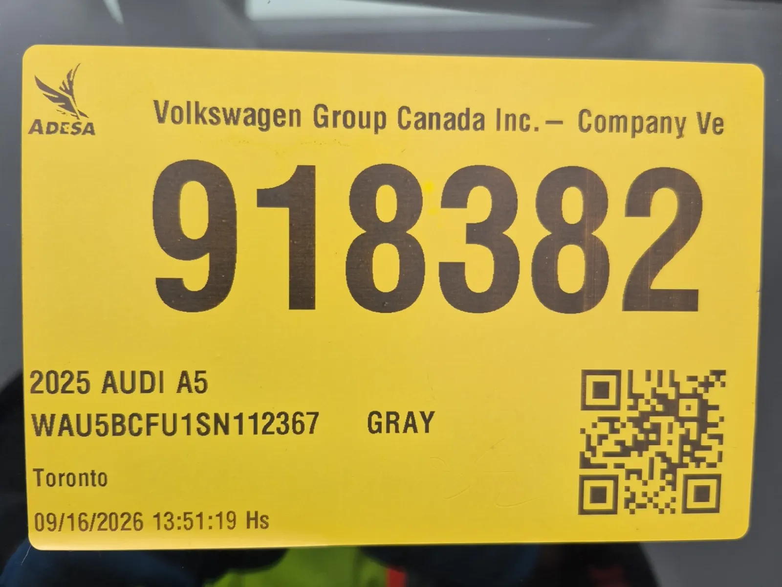 Inventory Label Photo