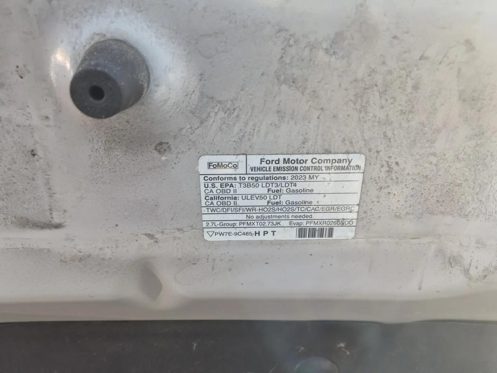 Emission Sticker Photo