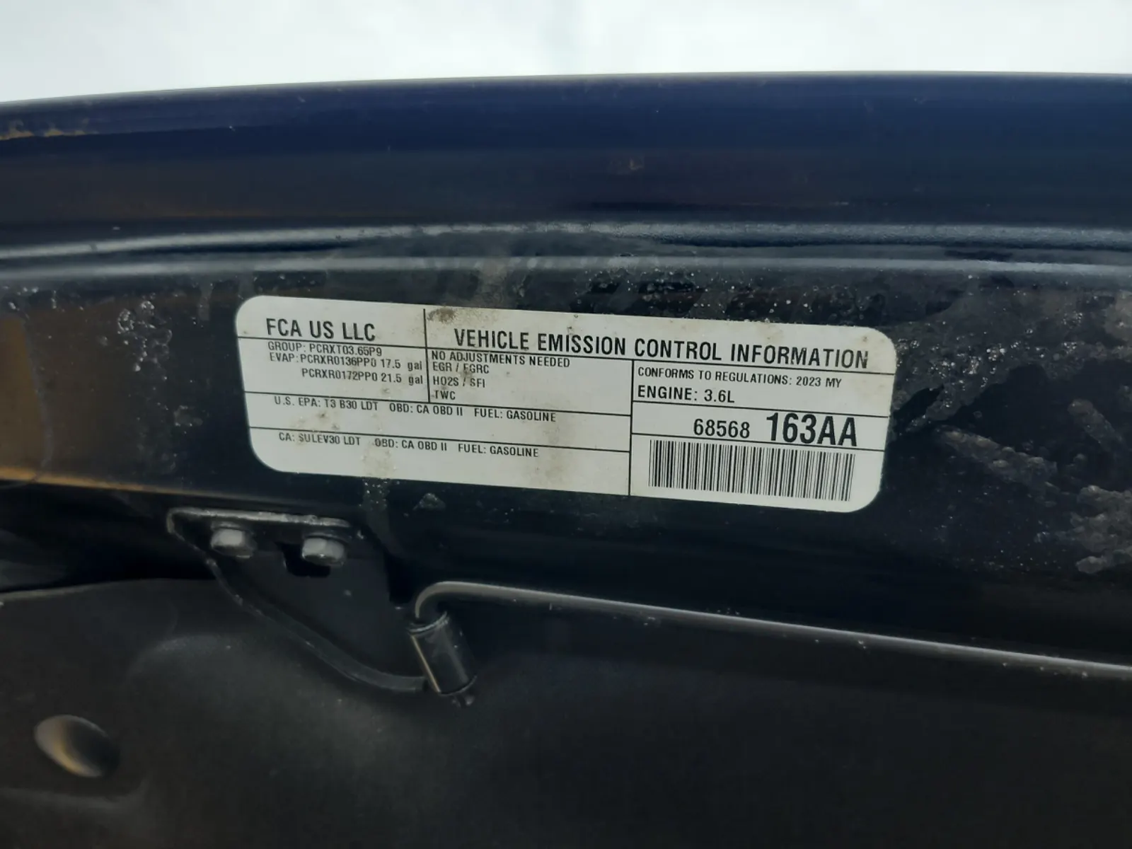 Emission Sticker Photo