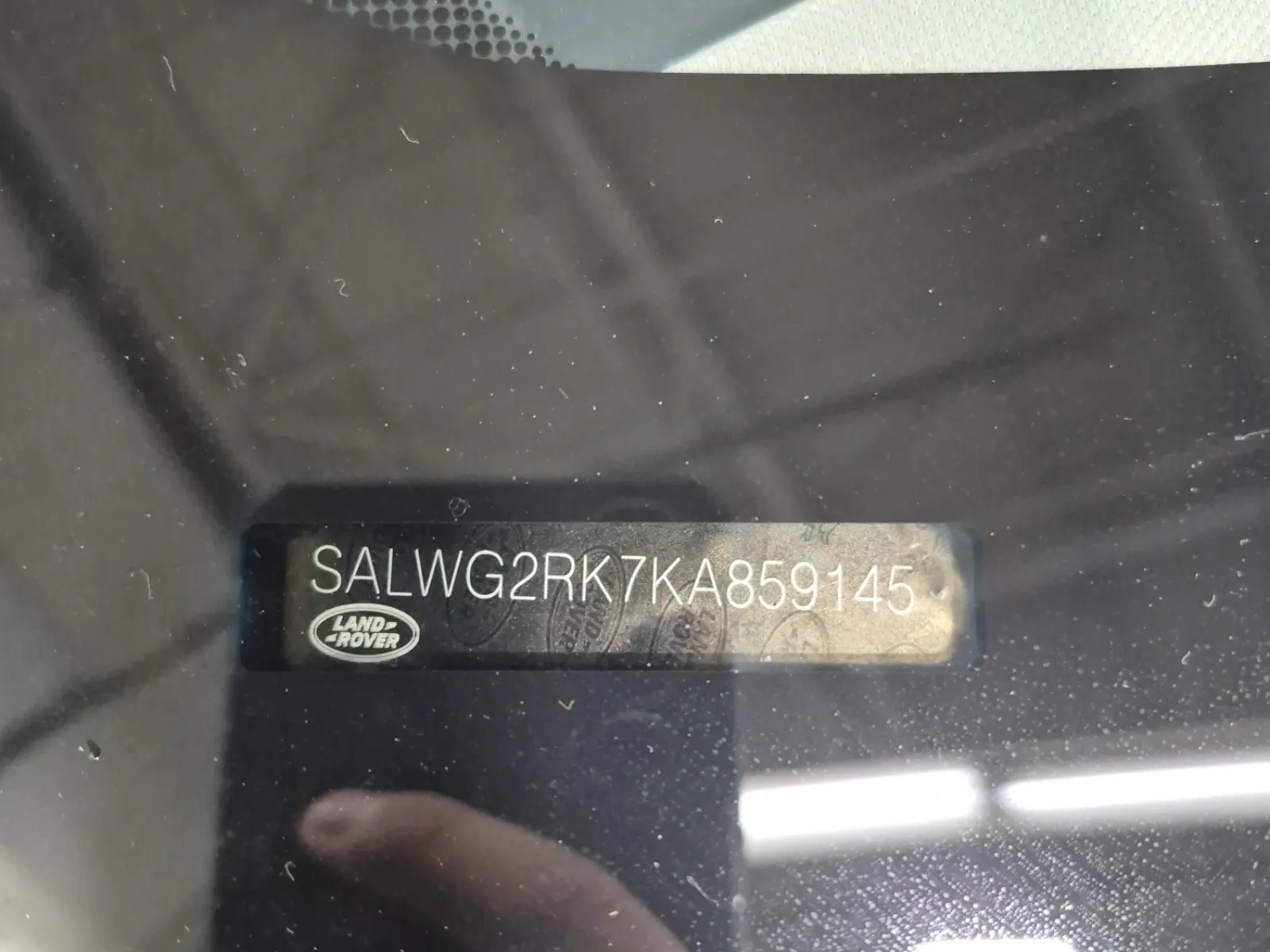VIN Sticker Photo