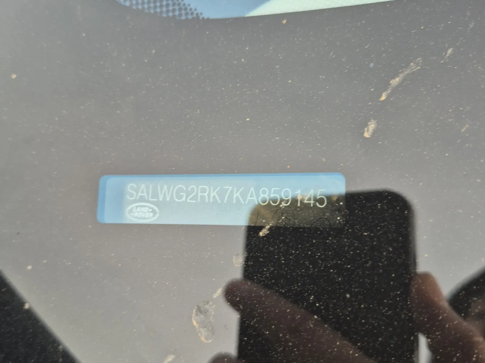 Dash VIN Plate Photo