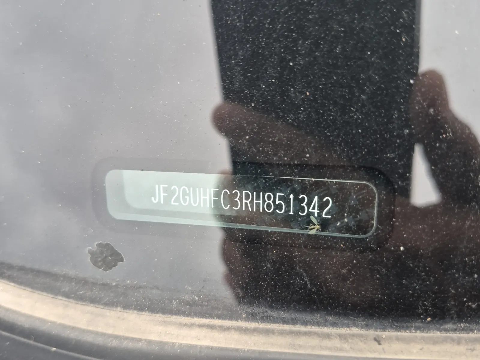 Dash VIN Plate Photo
