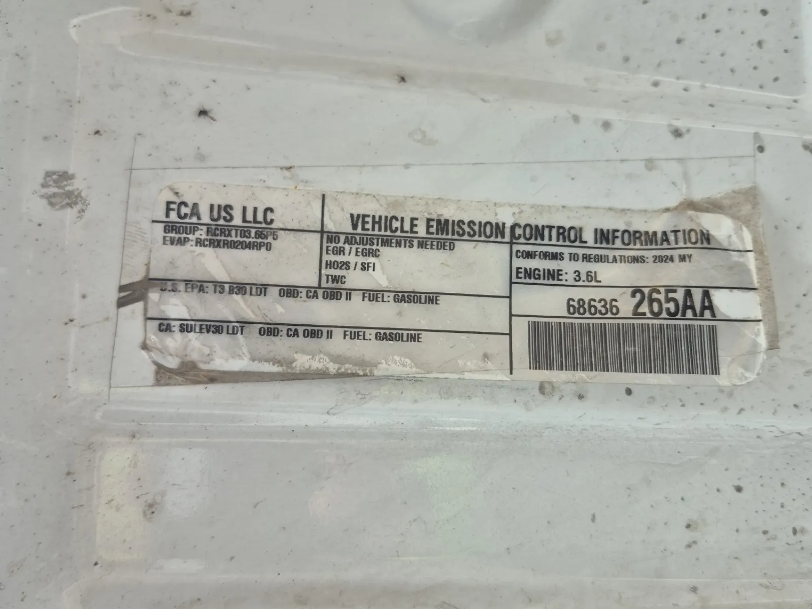 Emission Sticker Photo