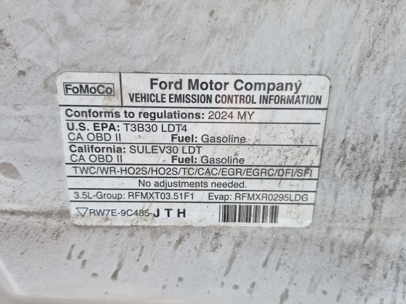 Emission Sticker Photo