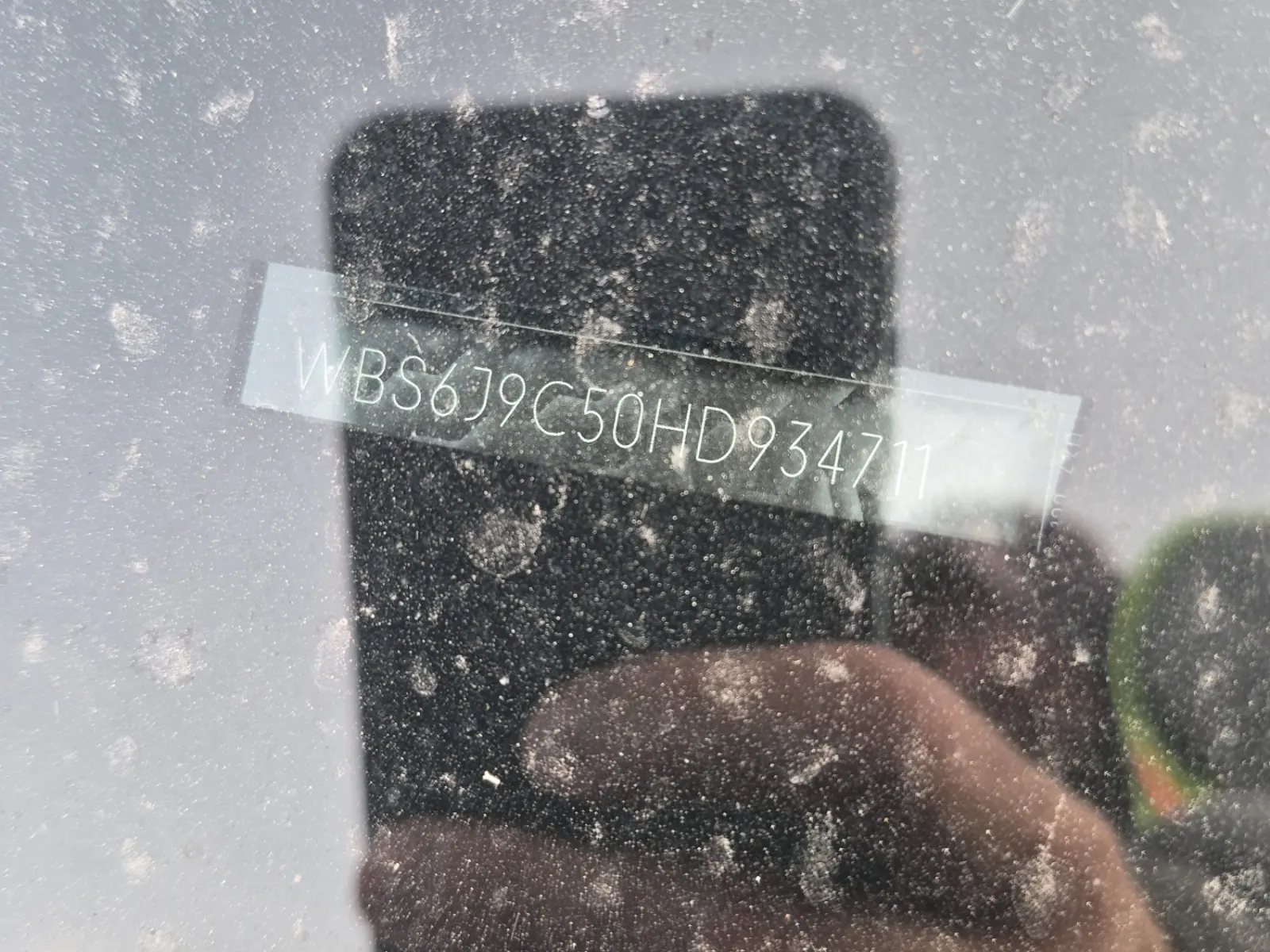 Dash VIN Plate Photo