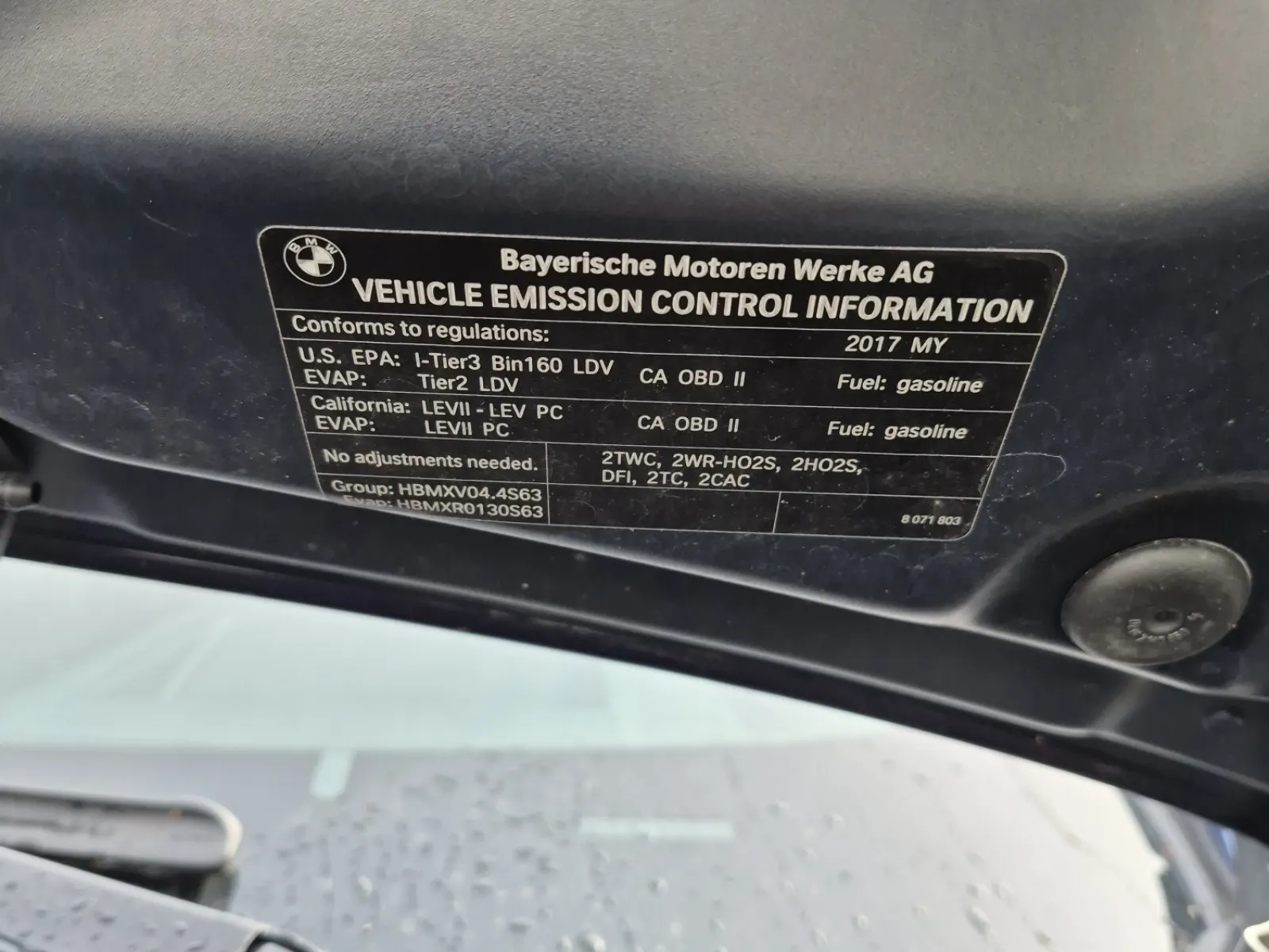 Emission Sticker Photo
