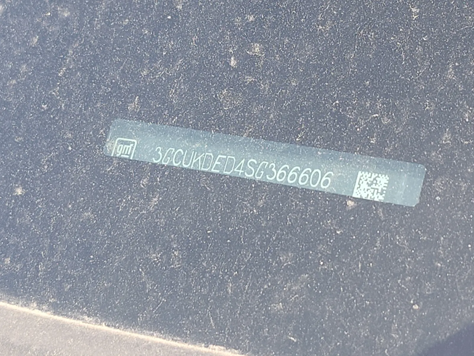 Dash VIN Plate Photo