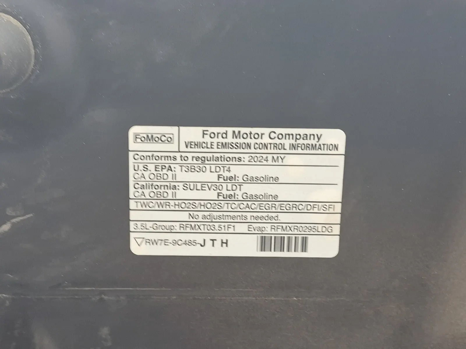 Emission Sticker Photo