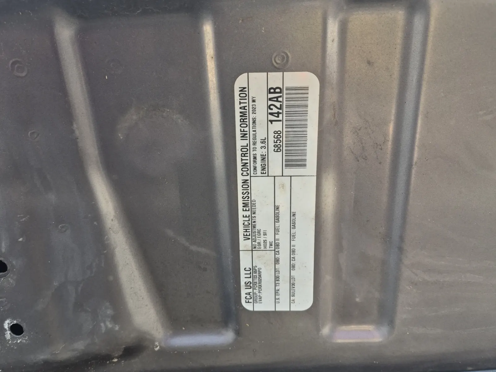 Emission Sticker Photo