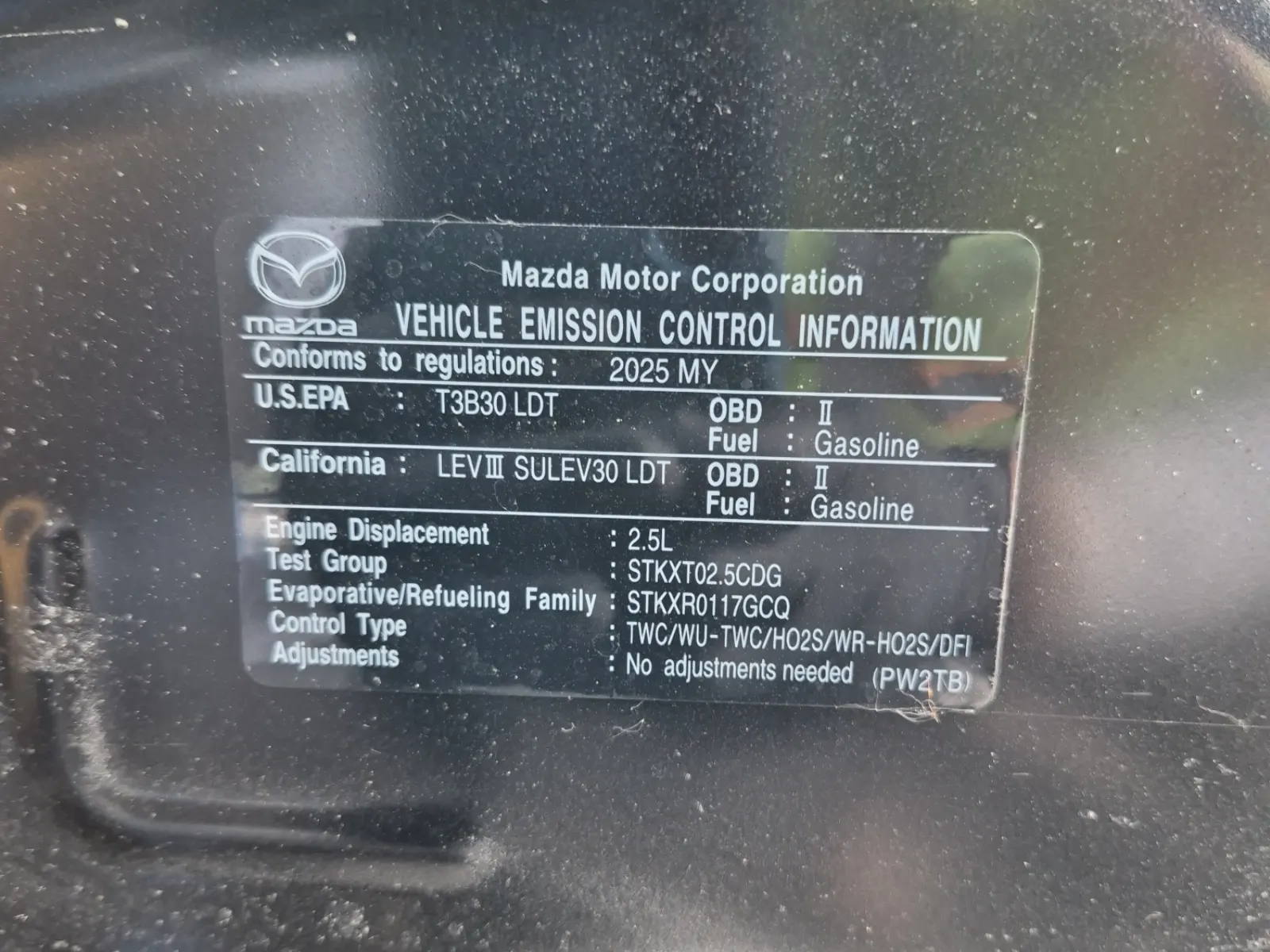 Emission Sticker Photo