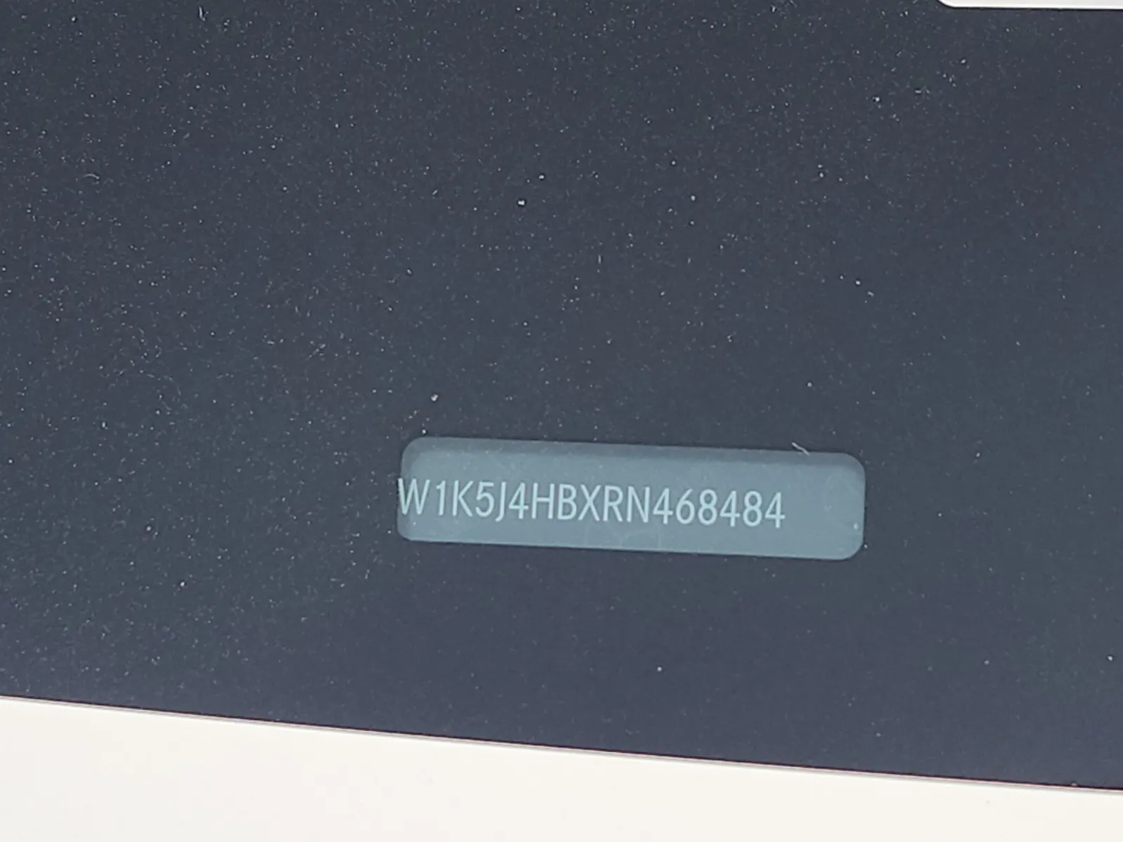 Dash VIN Plate Photo